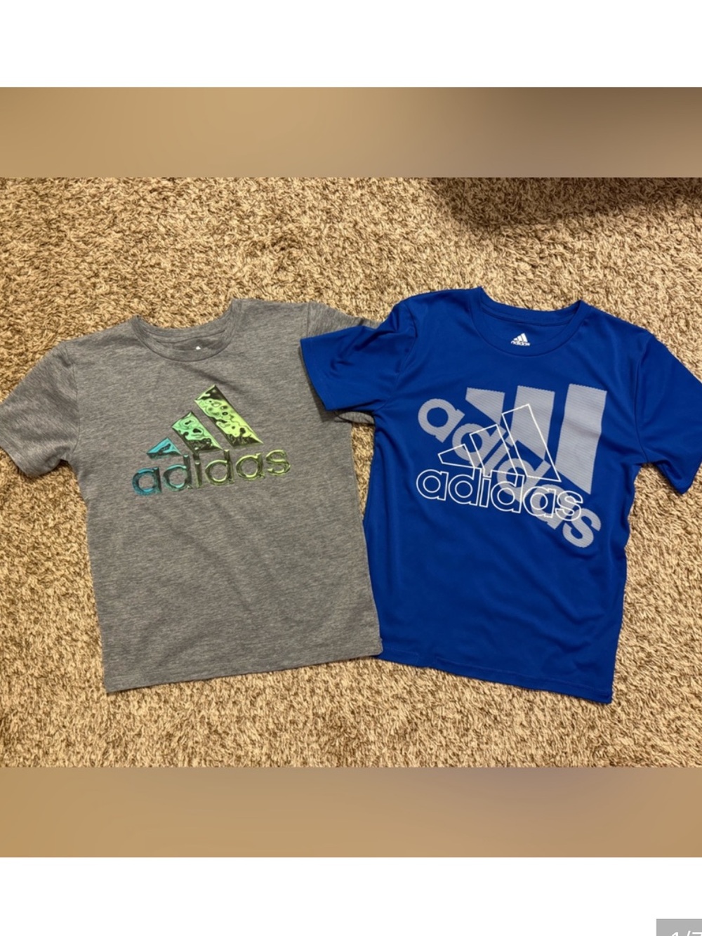 Adidas Kids' Gray and Blue Shirts